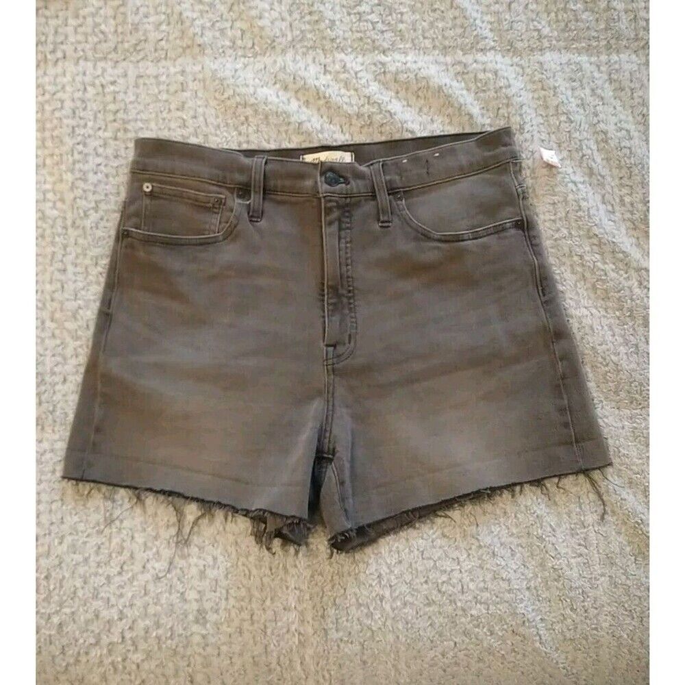 Madewell Distressed  High-rise Shorts Size 30 Gray Grunge Y2k